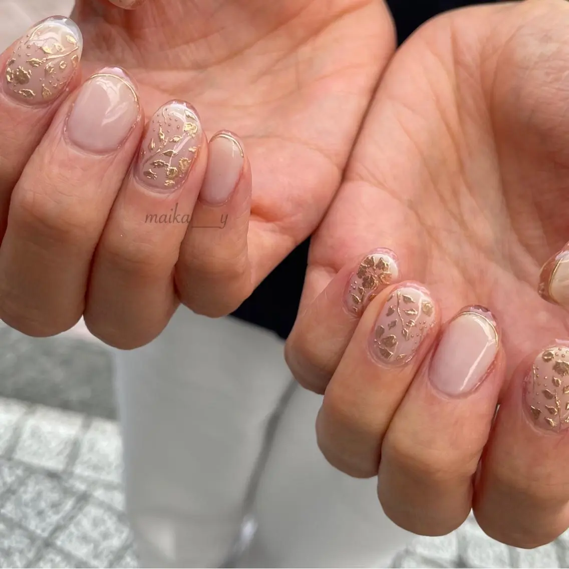 ネイル クリアネイル フレンチネイル ブライダルネイル cachette mのネイルデザイン
