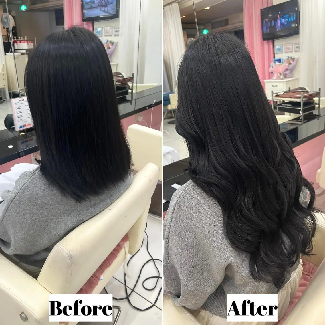 🦋ヘアカラー+バージンレミー80本🤍🦋 人毛100%毛質最高ランク💞 50cmロングタイプ💛の写真