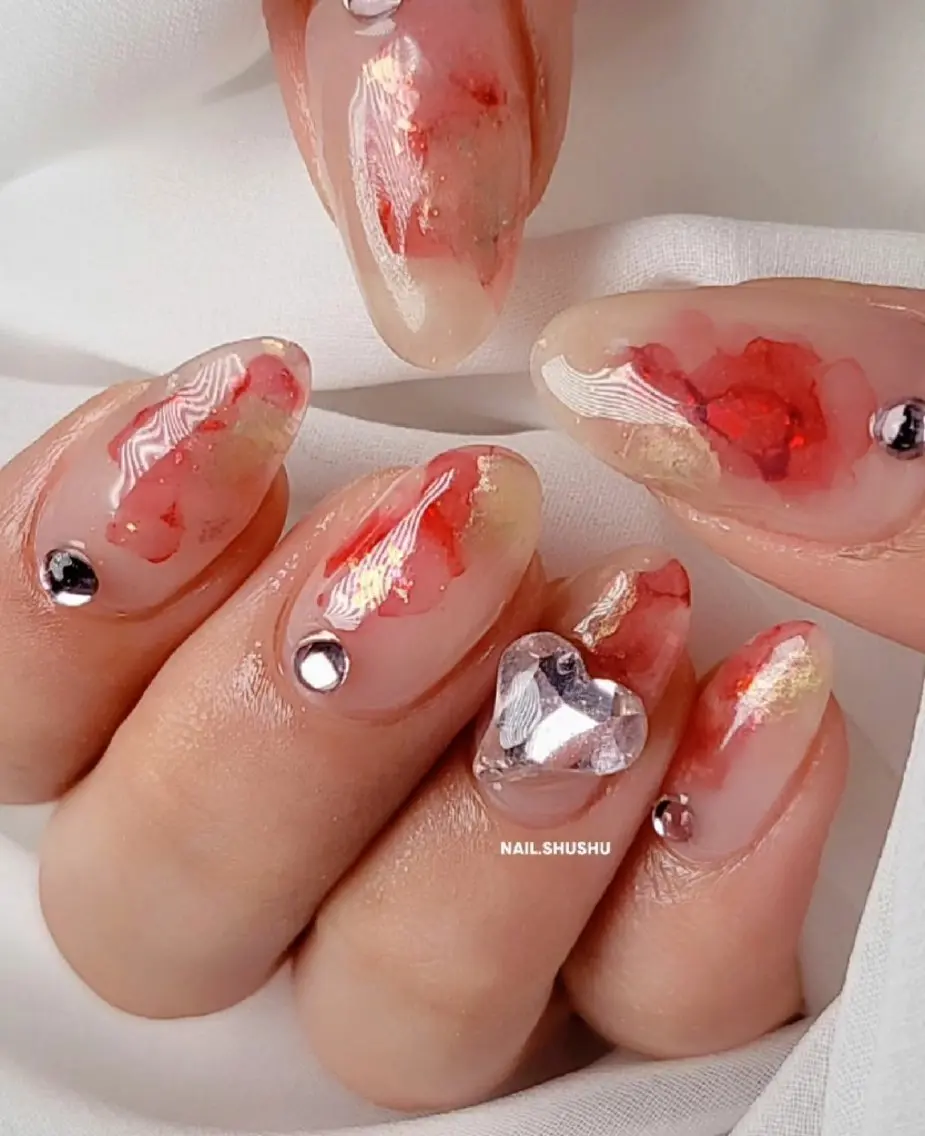 ネイル 持ち込み ニュアンスネイル ワンカラーネイル シンプルネイル 3dパーツ/流行り 👧shushu❤️のネイルデザイン