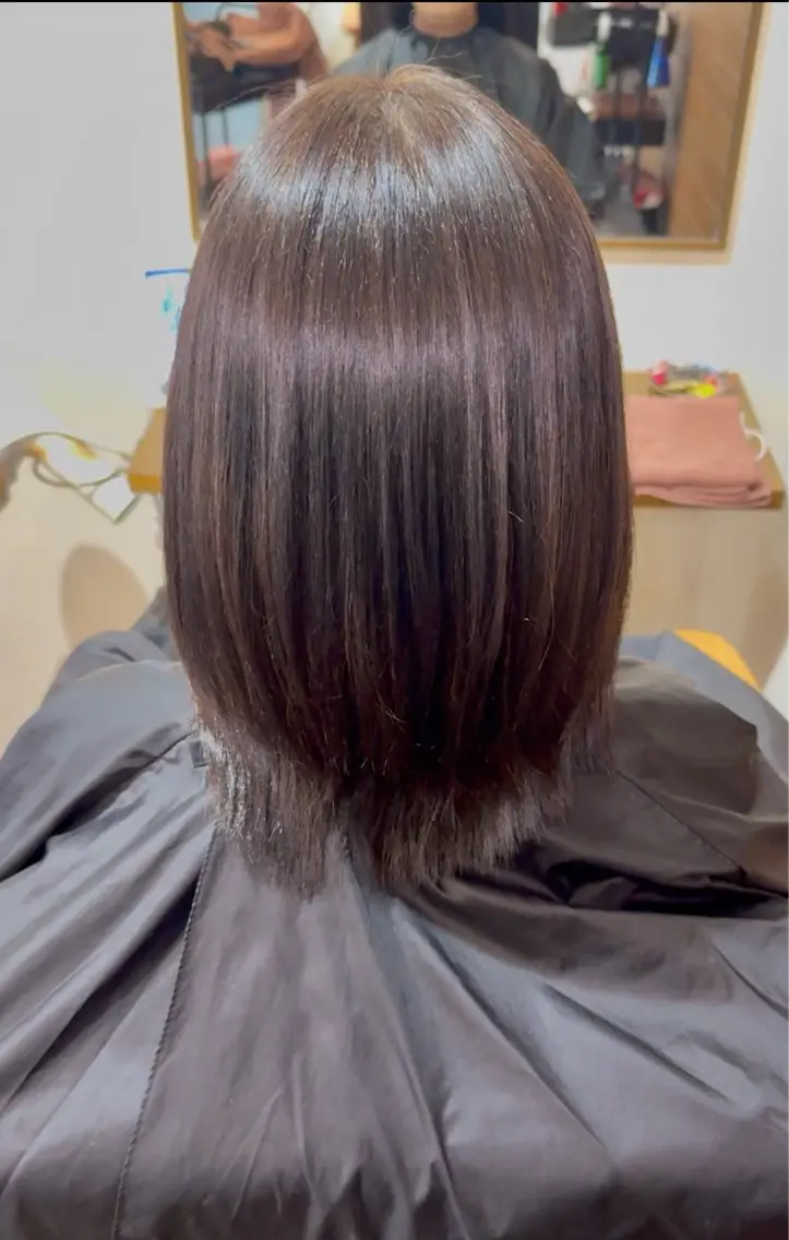 ミディアム 縮毛矯正 ⭐️美髪矯正⭐️ 室岡仁哉のヘアスタイル