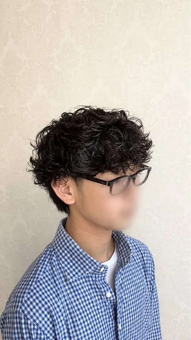 パーマ メンズ カット パーマ トリートメント 【メンズパーマ】野首 京佑のヘアスタイル