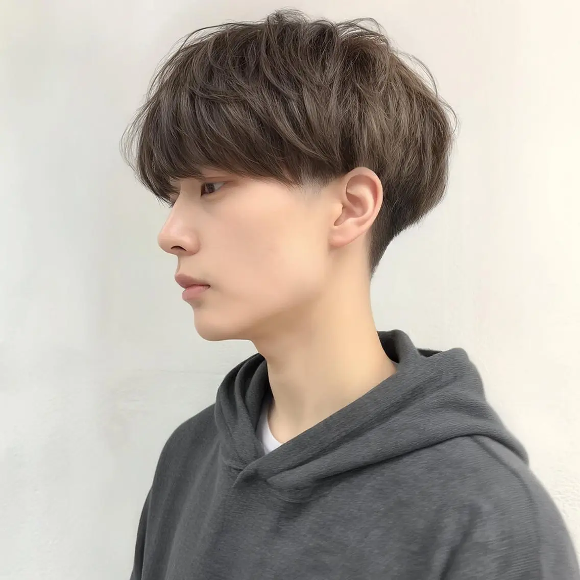 メンズ ショート マッシュ メンズパーマ SOURCE京橋🌟 ヘアケア/艶カラーのヘアスタイル