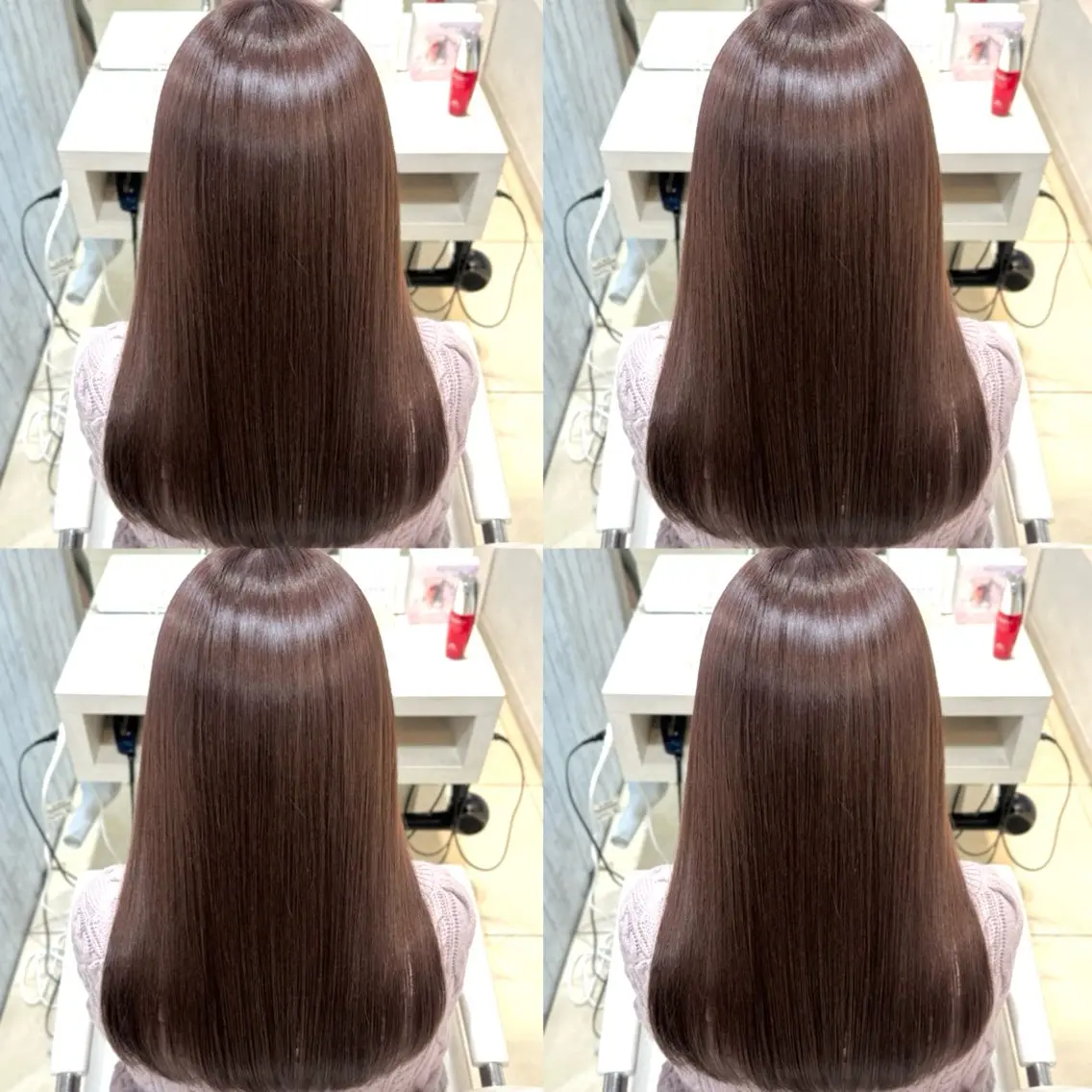 セミロング ヘアカラー トリートメント 【髪質改善カラー】 あむ·. ⟡ 🖤のヘアスタイル