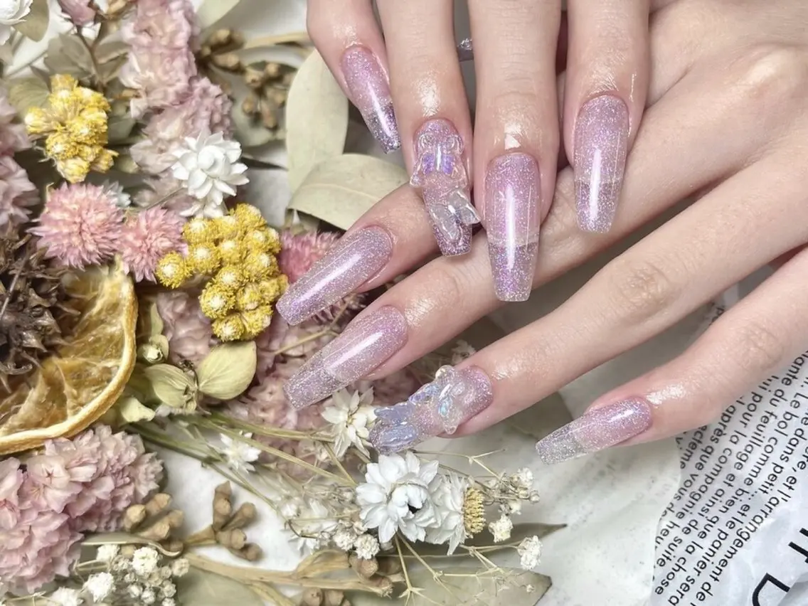メンズ ネイル アートネイル フレンチネイル ジェルネイル キラキラネイル パラジェル ハンドネイル Bloom スカルプ専門店のネイルデザイン