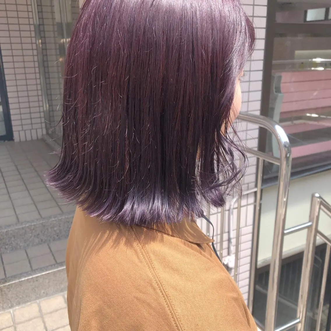 セミロング カラー パーマ ヘアアレンジ メンズ マツエク・マツパ バイオレットカラー 天神レイヤーカット No.1💖マユカのヘアスタイル