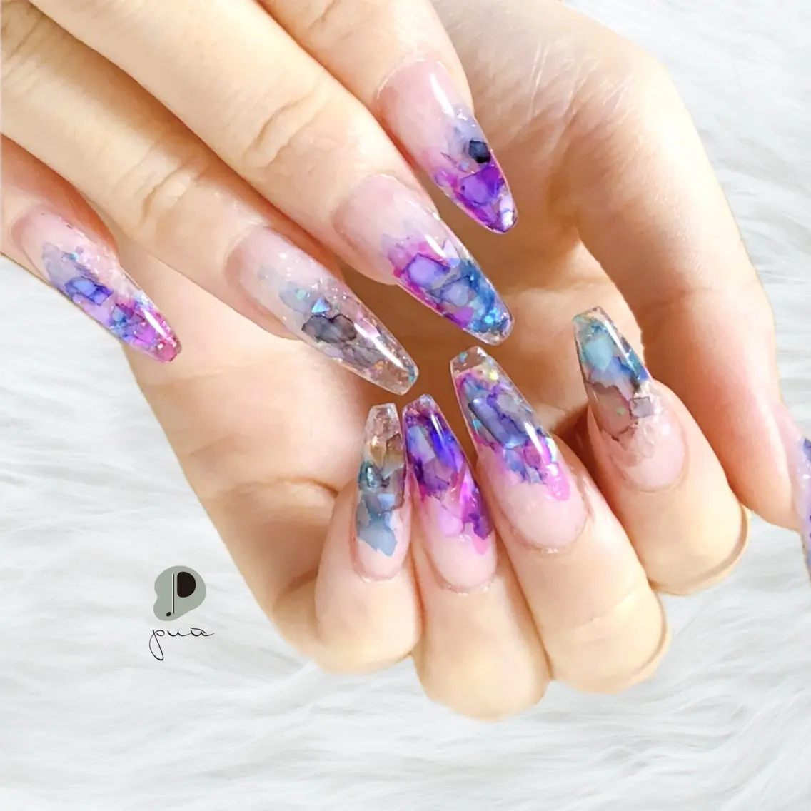 ネイル アートネイル ロングネイル スカルプネイル ハンドネイル Nail salon puu kyotoのネイルデザイン