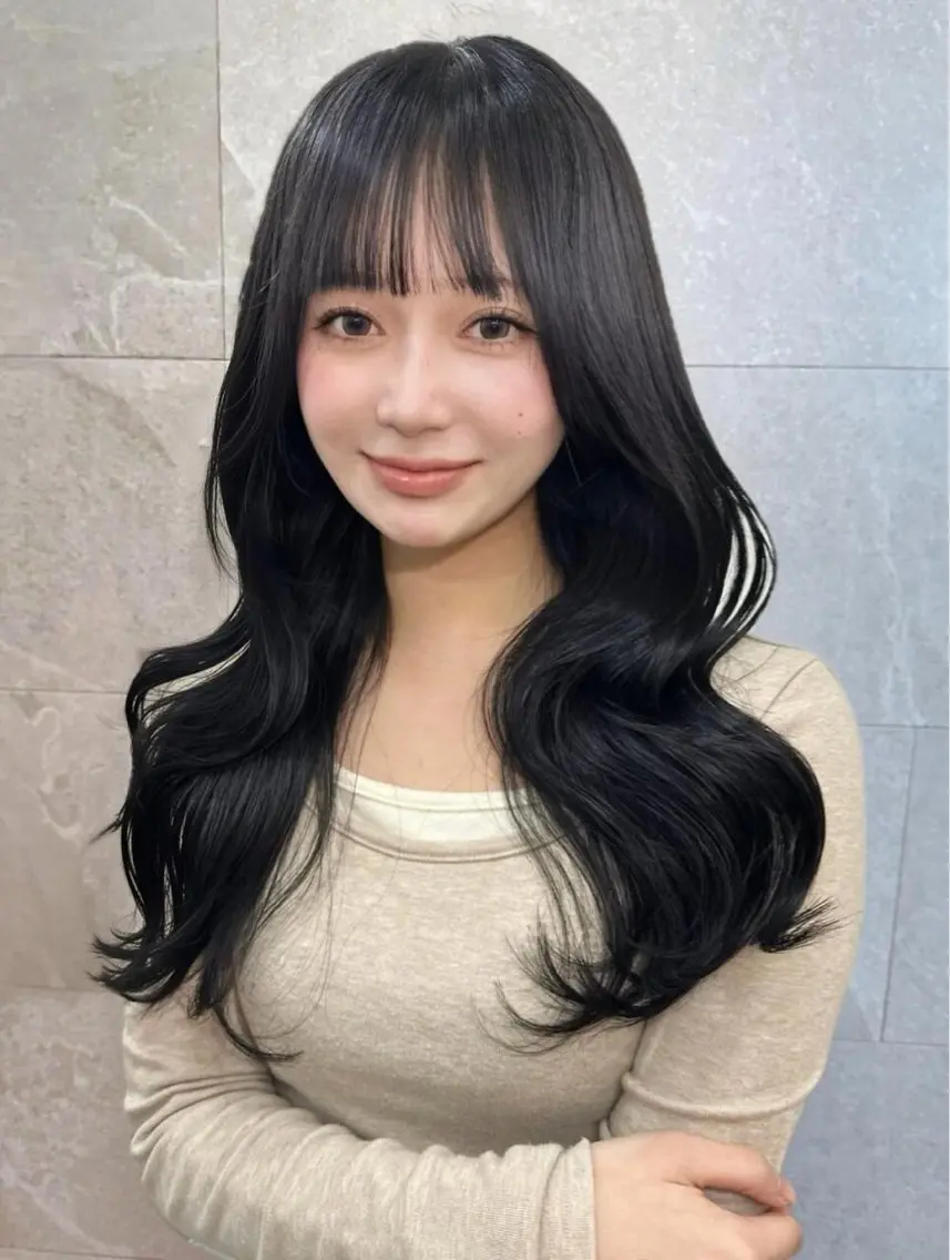 ロング 🎀🎶はがりな ワンカラー💝のヘアスタイル