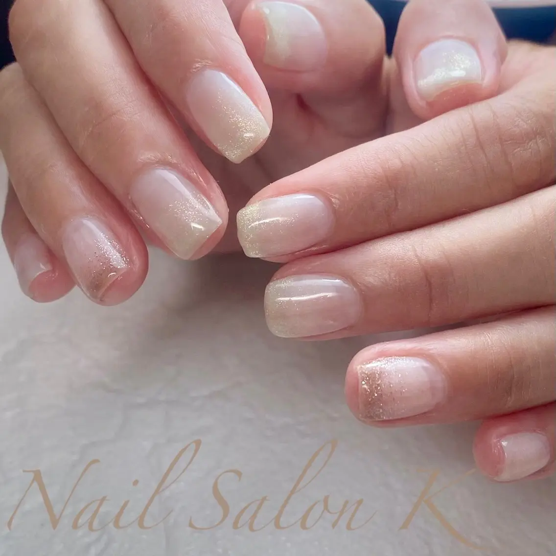 ネイル フラッシュネイル グラデーション マグネットネイル オフィスネイル ハンドネイル Nail Salon K 🧸美爪育成のネイルデザイン
