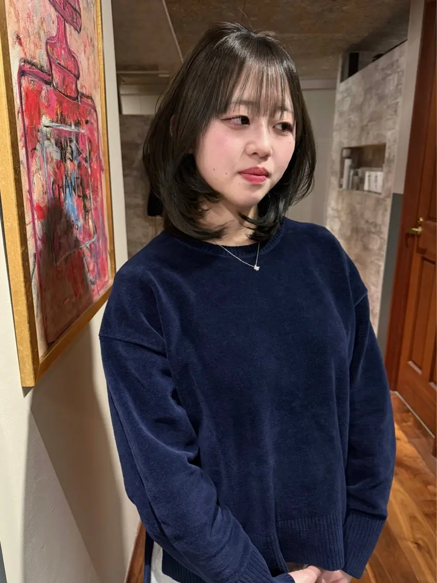 ミディアム カラー カット トリートメント mai / linoah˚✧のヘアスタイル