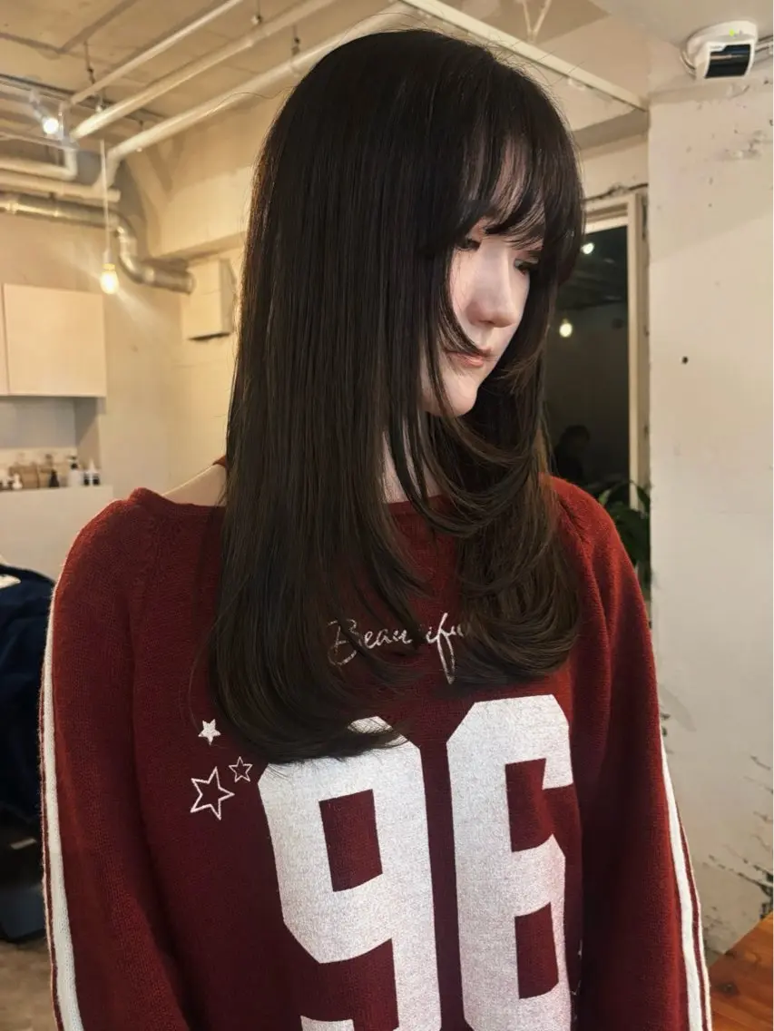 ロング レイヤーカット カット トリートメント 🍑透明感hair ・NENE🍑のヘアスタイル