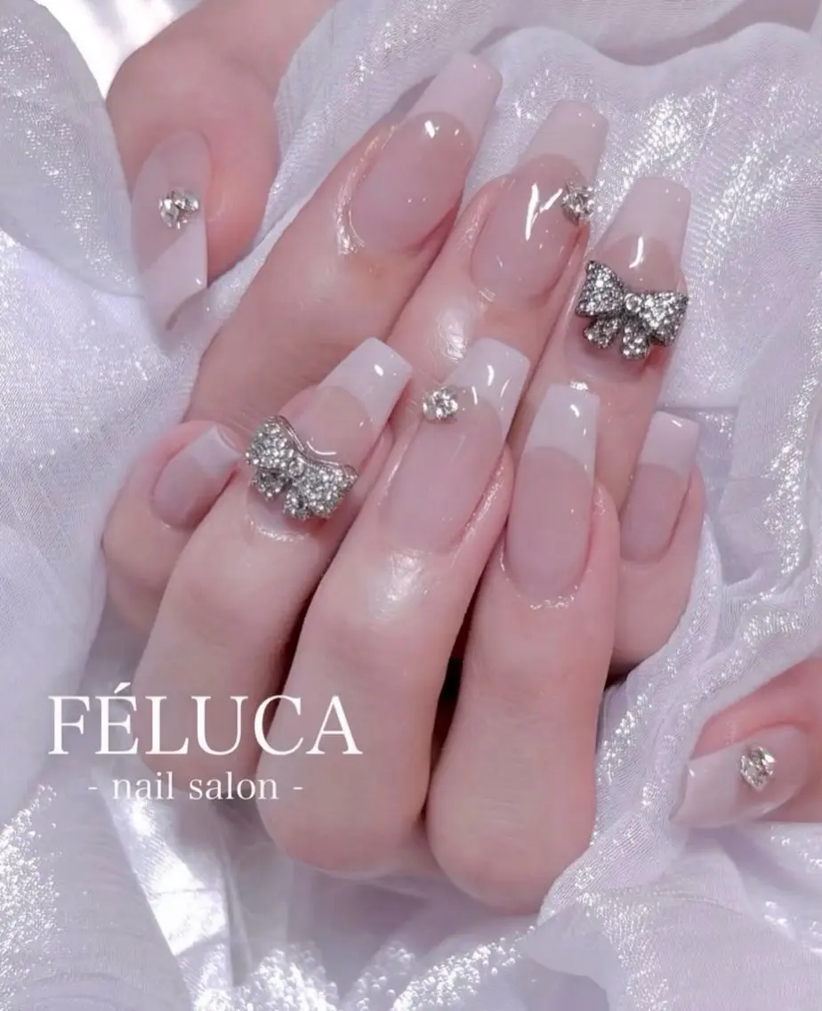 ネイル チークネイル ツイードネイル ワンホンネイル 冬ネイル ハンドネイル FELUCA rinaのネイルデザイン