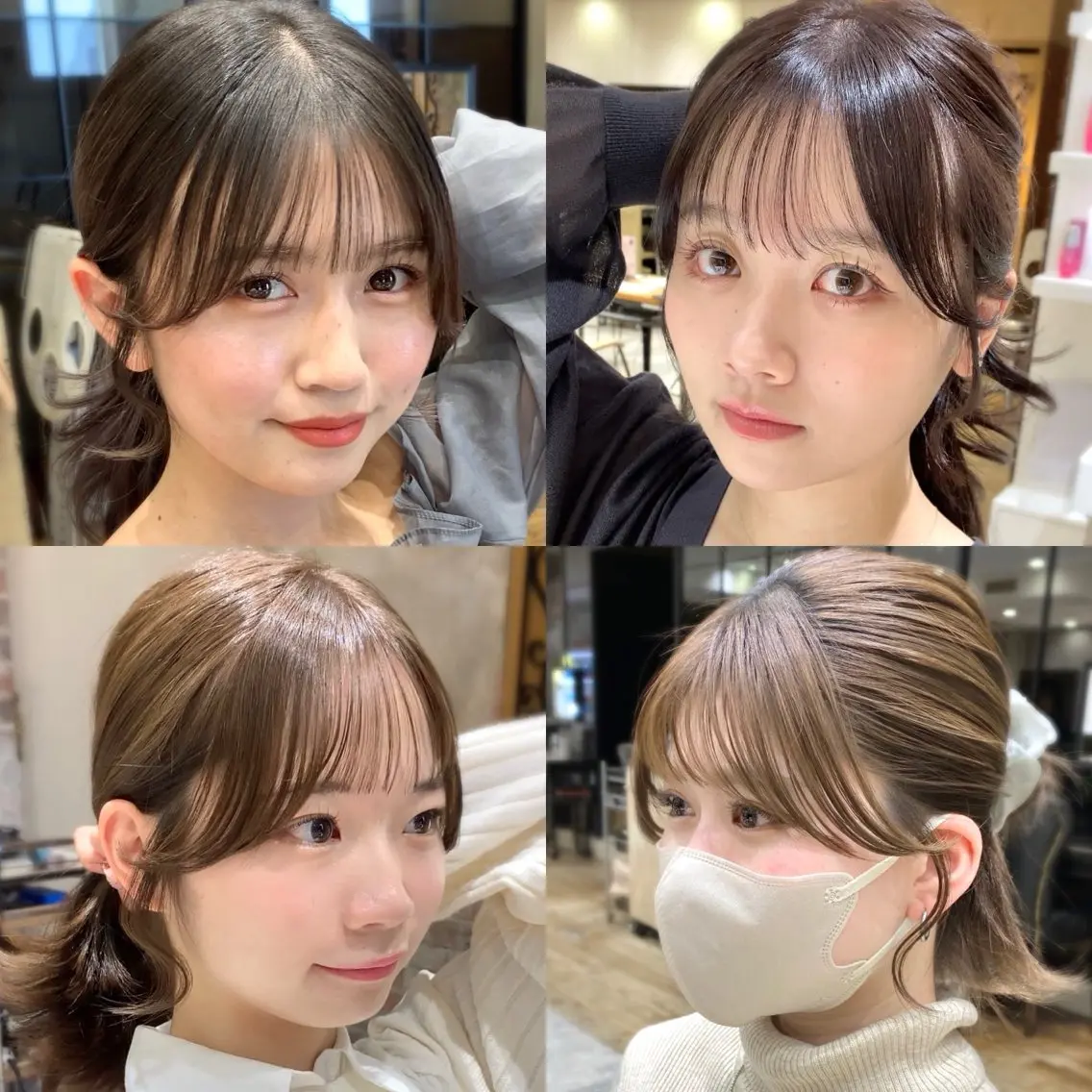 セミロング カラー 顔まわりカット🌟 くびれヘア/寺門遥輝のヘアスタイル