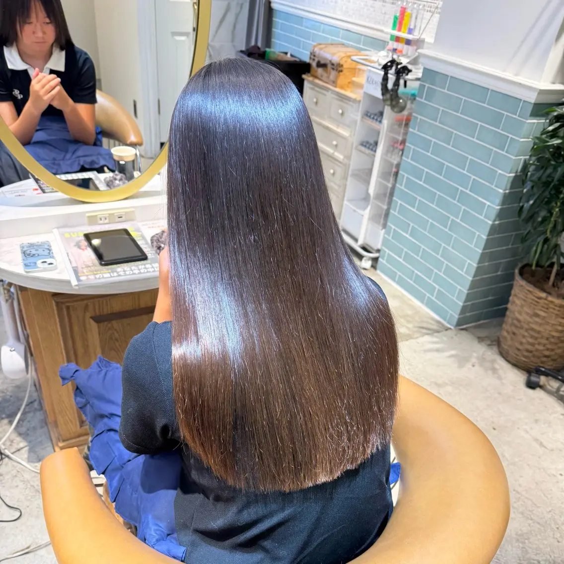【🌈パヤパヤも収まる🌈】カット➕縮毛矯正➕1step高保湿ナノケアトリートメントの写真