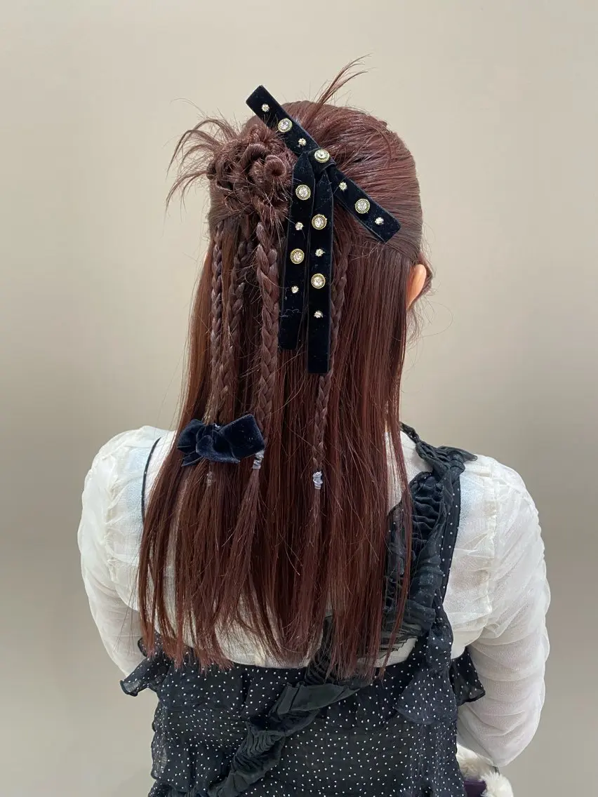 ヘアアレンジ ハーフアップ ベージュ/アレンジ /横浜/杉本千夏のヘアスタイル