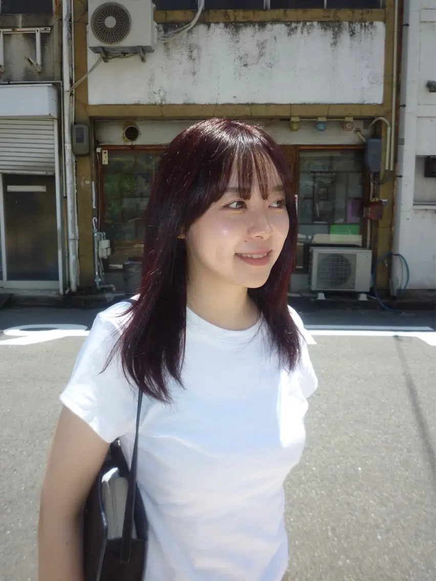 セミロング カット ヘアカラー トリートメント SLASHスラッシュ 片野さくらのヘアスタイル