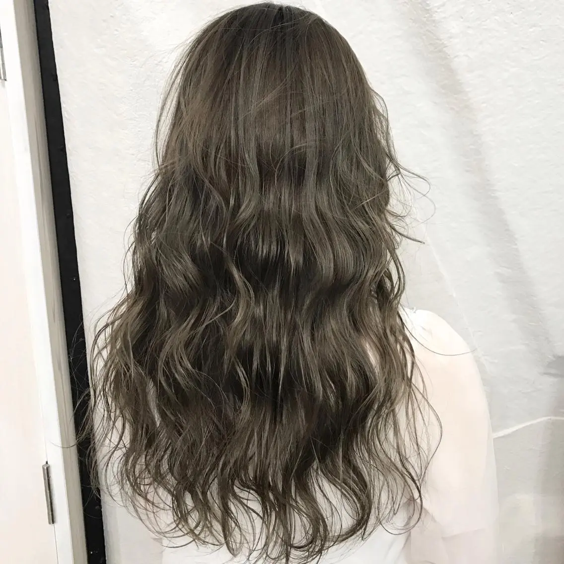 ロング カラー ブルーカラー ブルーグレー ハイライトカラー 3Dハイライト ハイライト K-POP好き美容師 🇰🇷Kai.Yのヘアスタイル