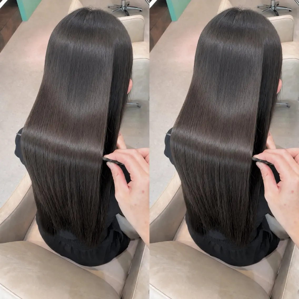 ロング 縮毛矯正 髪質改善/西宮北口/ 植田梨緒のヘアスタイル