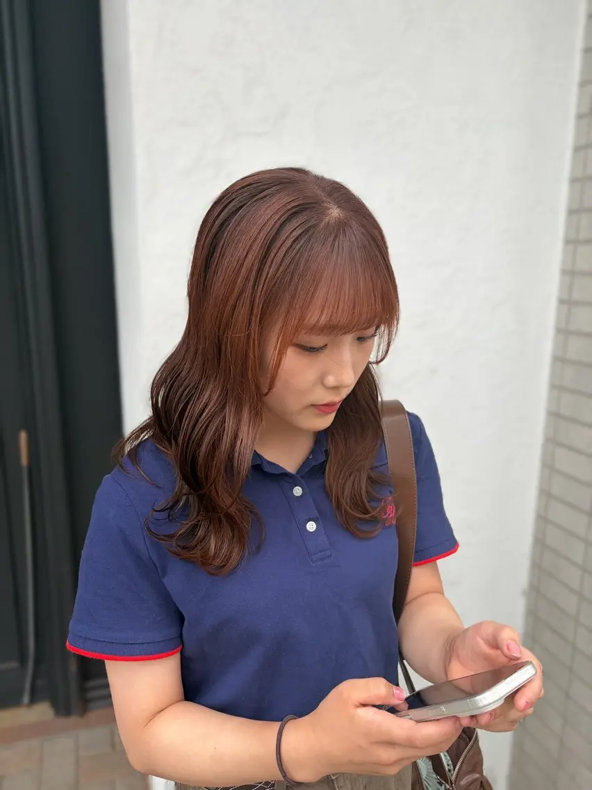 セミロング ヘアカラー トリートメント みゆ/ カラーリスト🎀のヘアスタイル