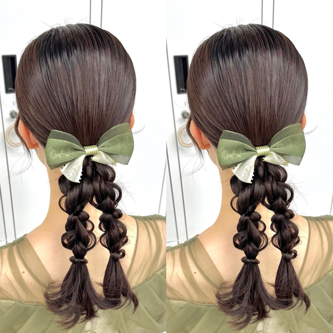 ロング ヘアアレンジ ヘアセット ヘアメ🎀ハイトーン 🩵エクステ🪄しほのヘアスタイル