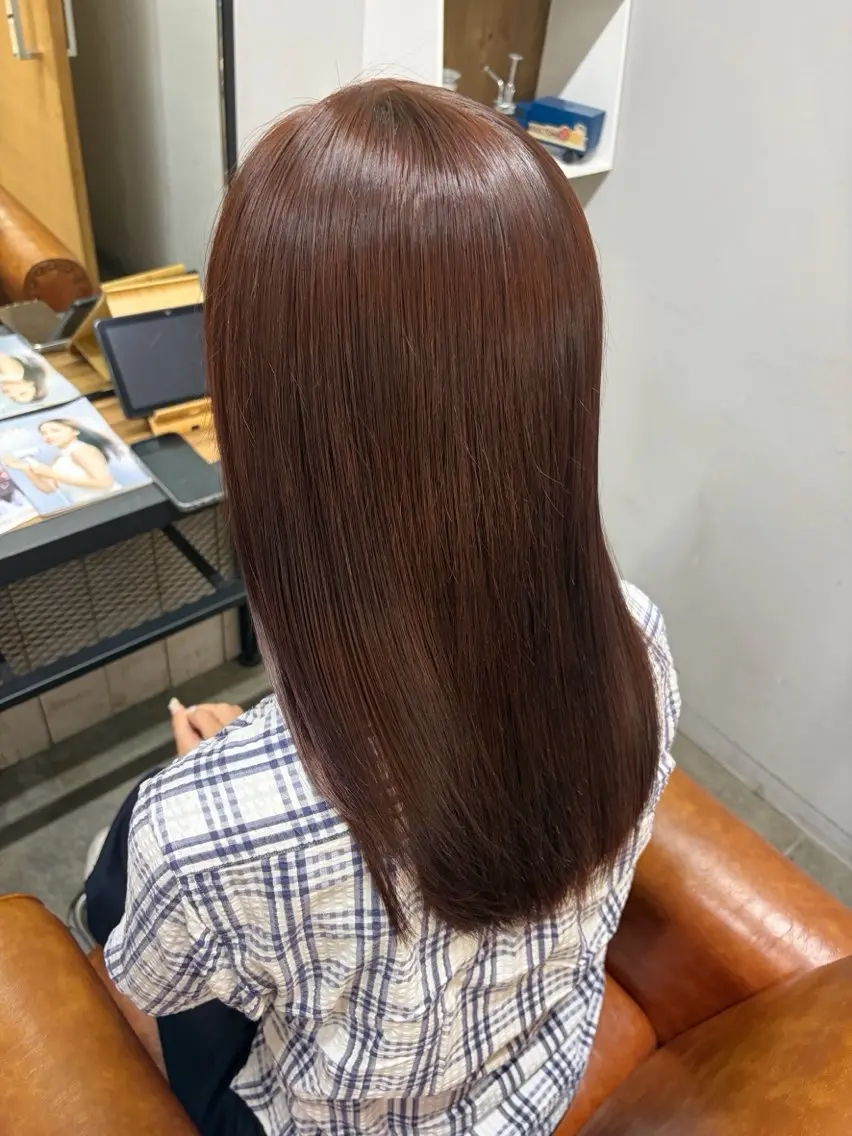 ミディアム ピンクブラウン Risa 💛のヘアスタイル