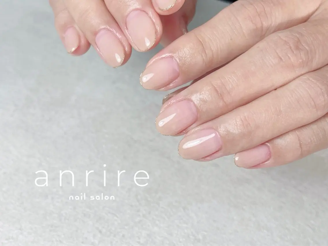 ネイル ジェルネイル グラデーション キラキラネイル ラメ(グリッター) オフィスネイル ハンドネイル nailsalon anrireのネイルデザイン