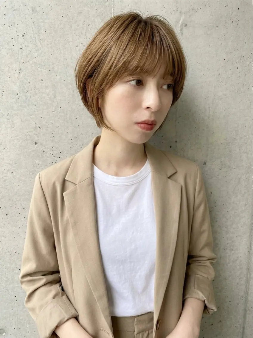 ショート カラー トリートメント 髪質改善/美髪矯正 マネージャー福永のヘアスタイル