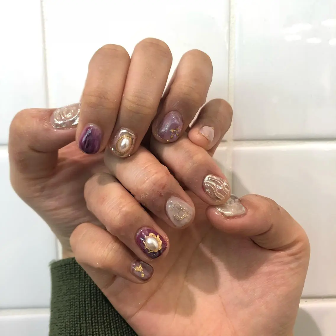 ネイル 【淡色color/ nail】maikoのネイルデザイン