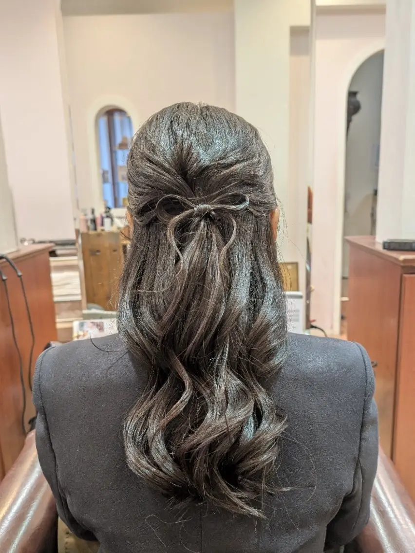ヘアアレンジ セミロング ヘアセット ブランシェ勝川南口店 石原 あゆみのマツエク・マツパデザイン