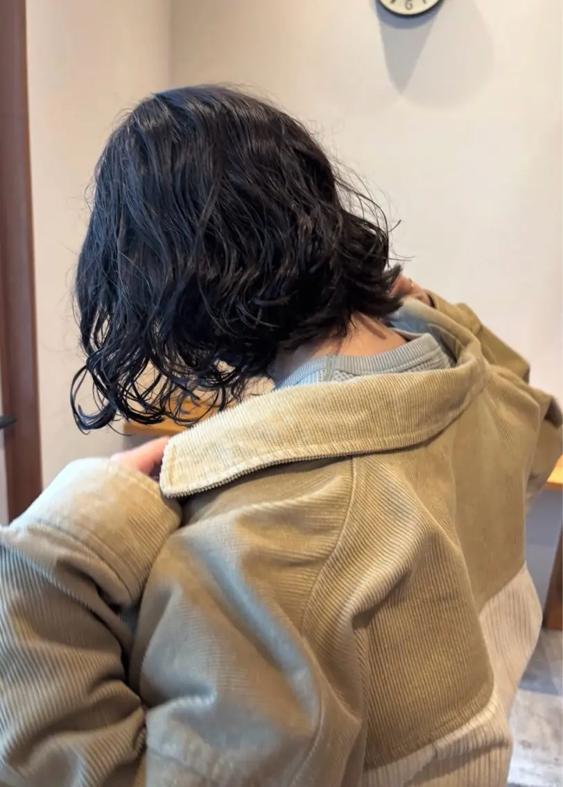 パーマ ボブ パーマ 高山 桃子のヘアスタイル