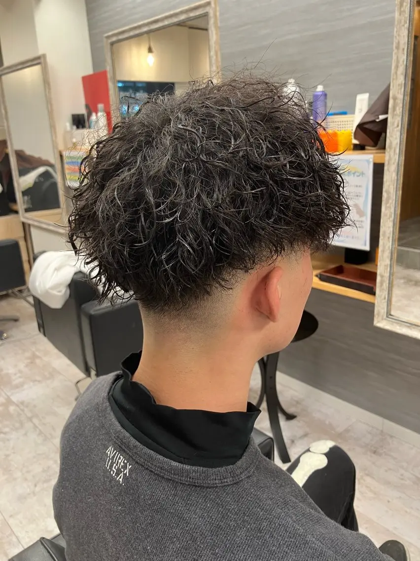パーマ メンズ カット パーマ メンズ特化/パーマ/ フェードWATARUのヘアスタイル