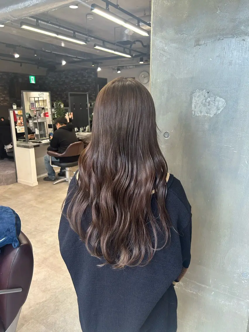ロング カラー ブリーチ ブラウンカラー 透明感カラー ダブルカラー ブリーチなしカラー カット ヘアカラー 透明感カラー🫧 /有野ひかりのヘアスタイル