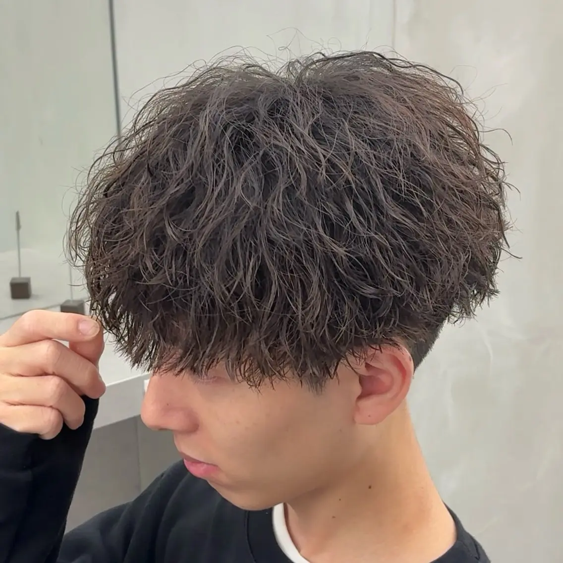 ショート パーマ メンズ カット パーマ 小山内 陸のヘアスタイル