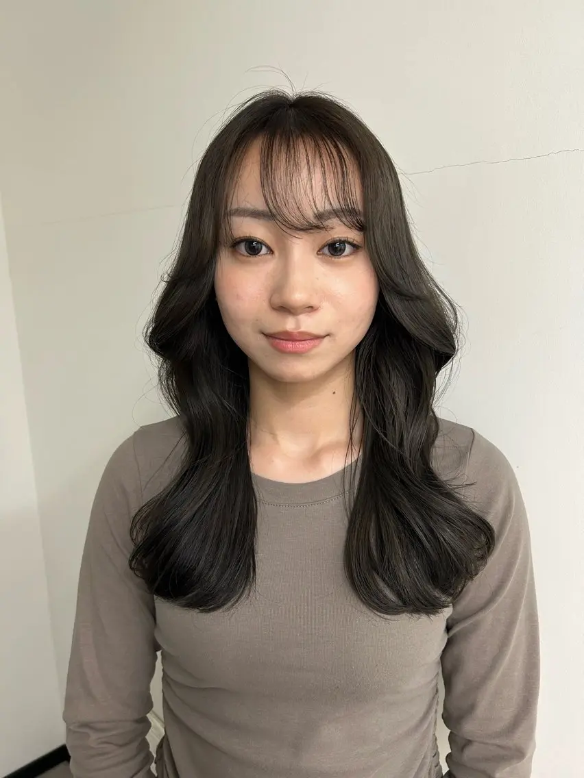 ロング カラー ブリーチ 透明感カラー グレージュ 名古屋栄/ブリーチ/ ボブ🧃木下桃嘉のヘアスタイル