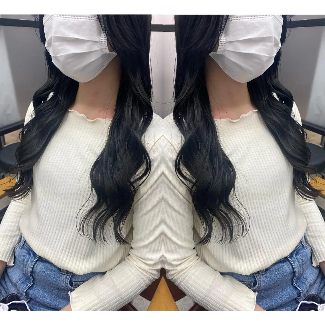 ロング カラー 黒髪 艶カラー吉祥寺🌸 KAZUEのヘアスタイル