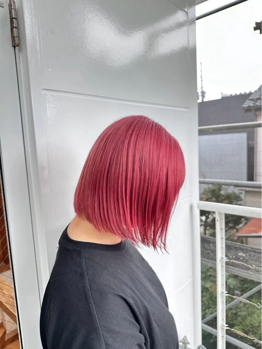 【施術時間:約3時間】【カラーモデル】🎀艶感🎀ダブルカラー+韓国式水トリートメント(ブリーチ1回込)の写真