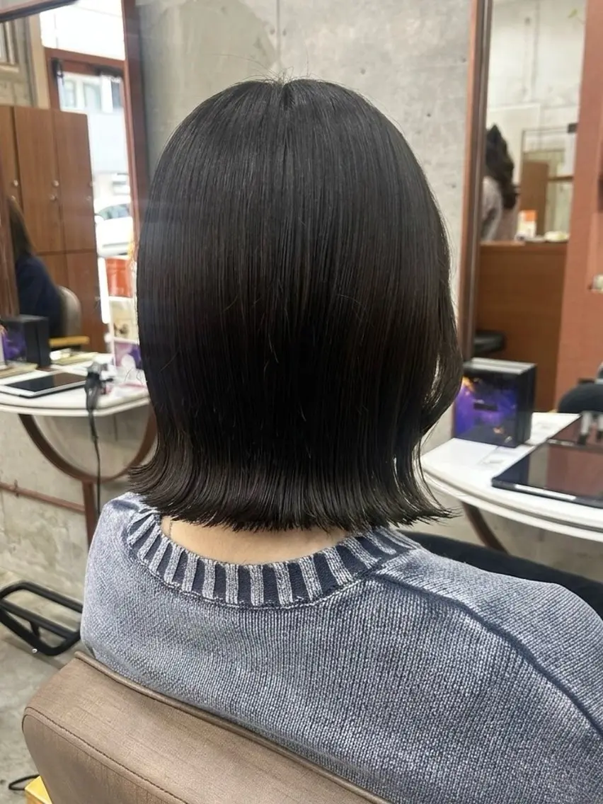 ショート ボブ 顔周りカット レイヤーカット 小顔カット カット 顔周りレイヤー/ ふわあいりのヘアスタイル