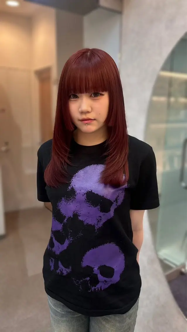 セミロング カラー ヘアカラー トリートメント 🫧髪質改善🫧 神田紗来のヘアスタイル