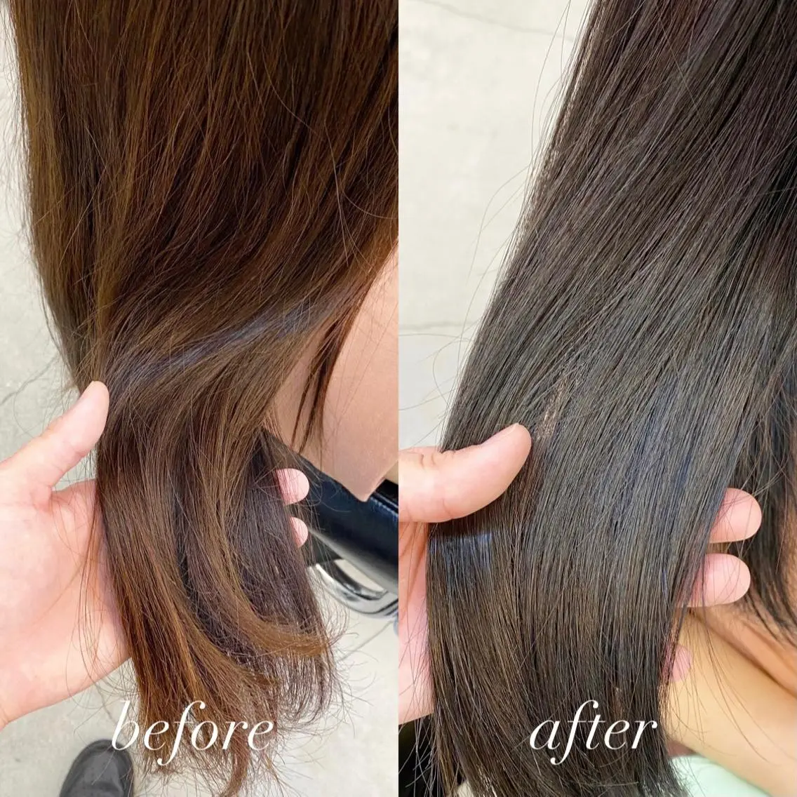 セミロング カラー 透明感カラー グレージュ オリーブグレージュ オリーブグレー カット ヘアカラー トリートメント 艶髪と透明感を ‼️/若林のヘアスタイル
