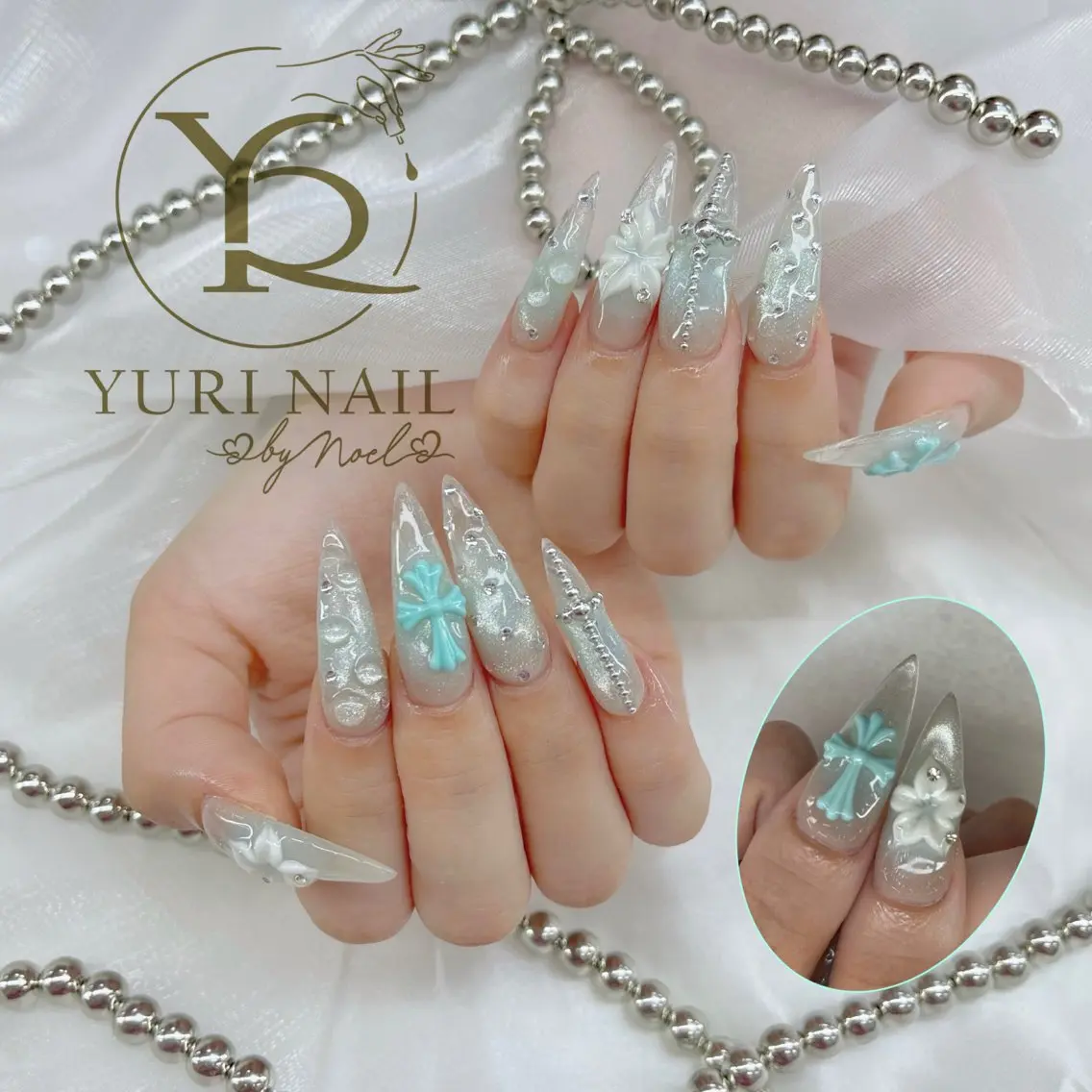 ネイル チークネイル フットネイル フレンチネイル グラデーション キラキラネイル ハンドネイル フットネイル ハンドケア YURI Nail Funabashiのネイルデザイン