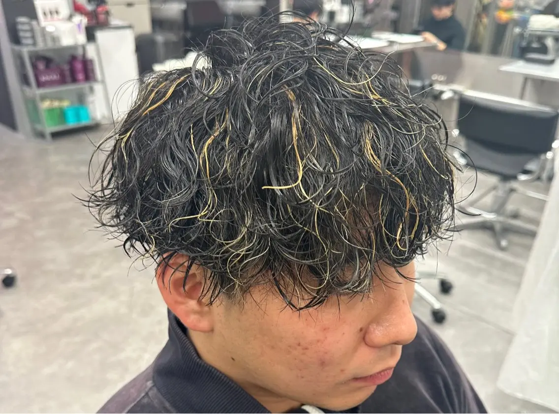 ⚡️ハイライト+カット+パーマ ⚡️ (マッシュ/ハイライト/メッシュ)の写真