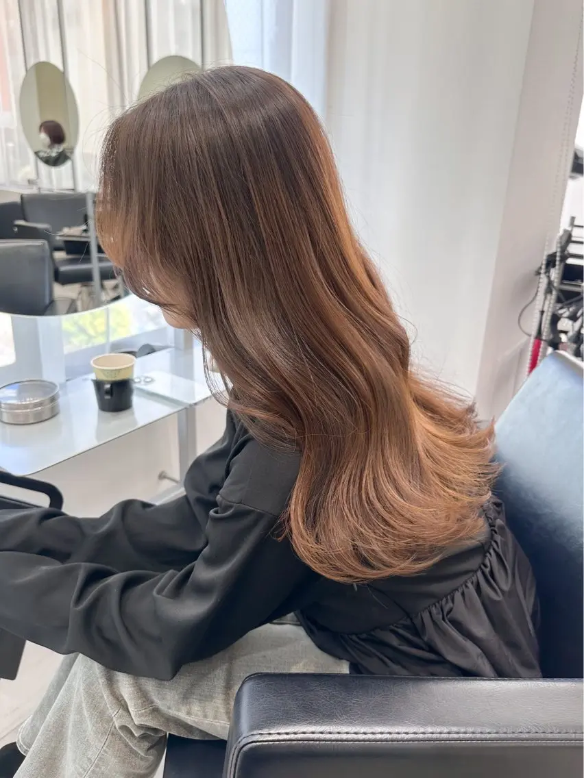 【ブリーチなし透明感】ダブル(2回)カラー＋髪質改善KERASTASE TRの写真