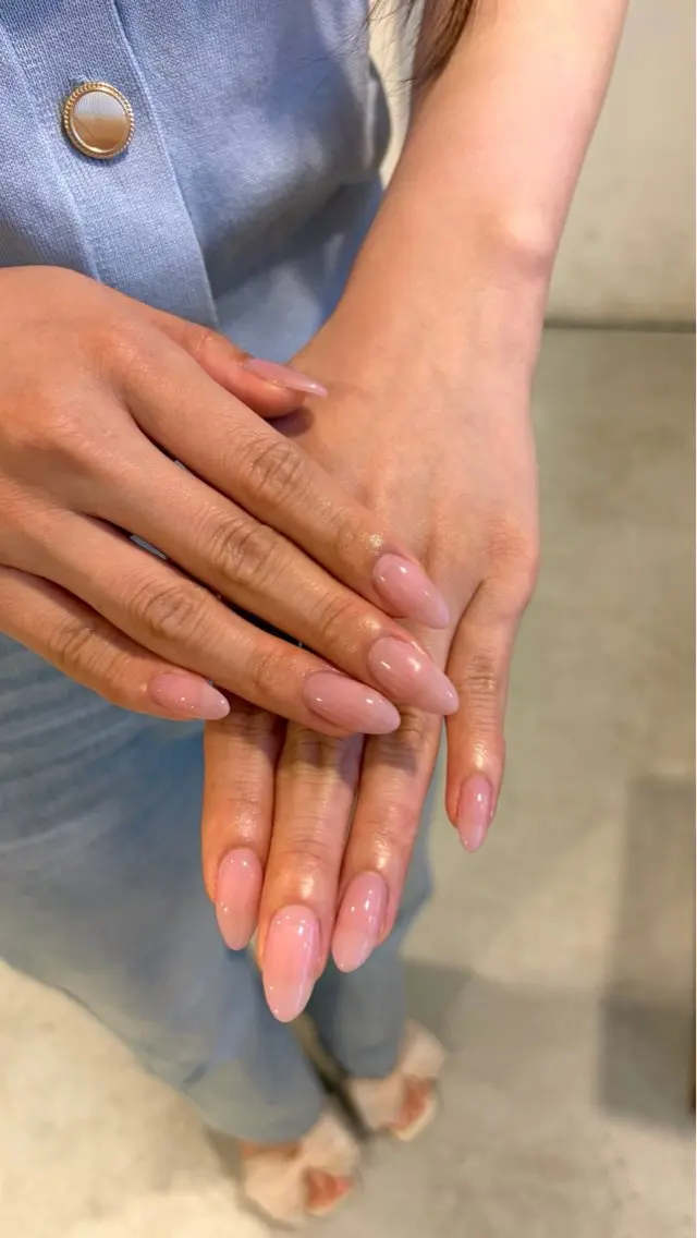 ネイル ピンク ハンドネイル ハンドケア Hi,nail minaのネイルデザイン