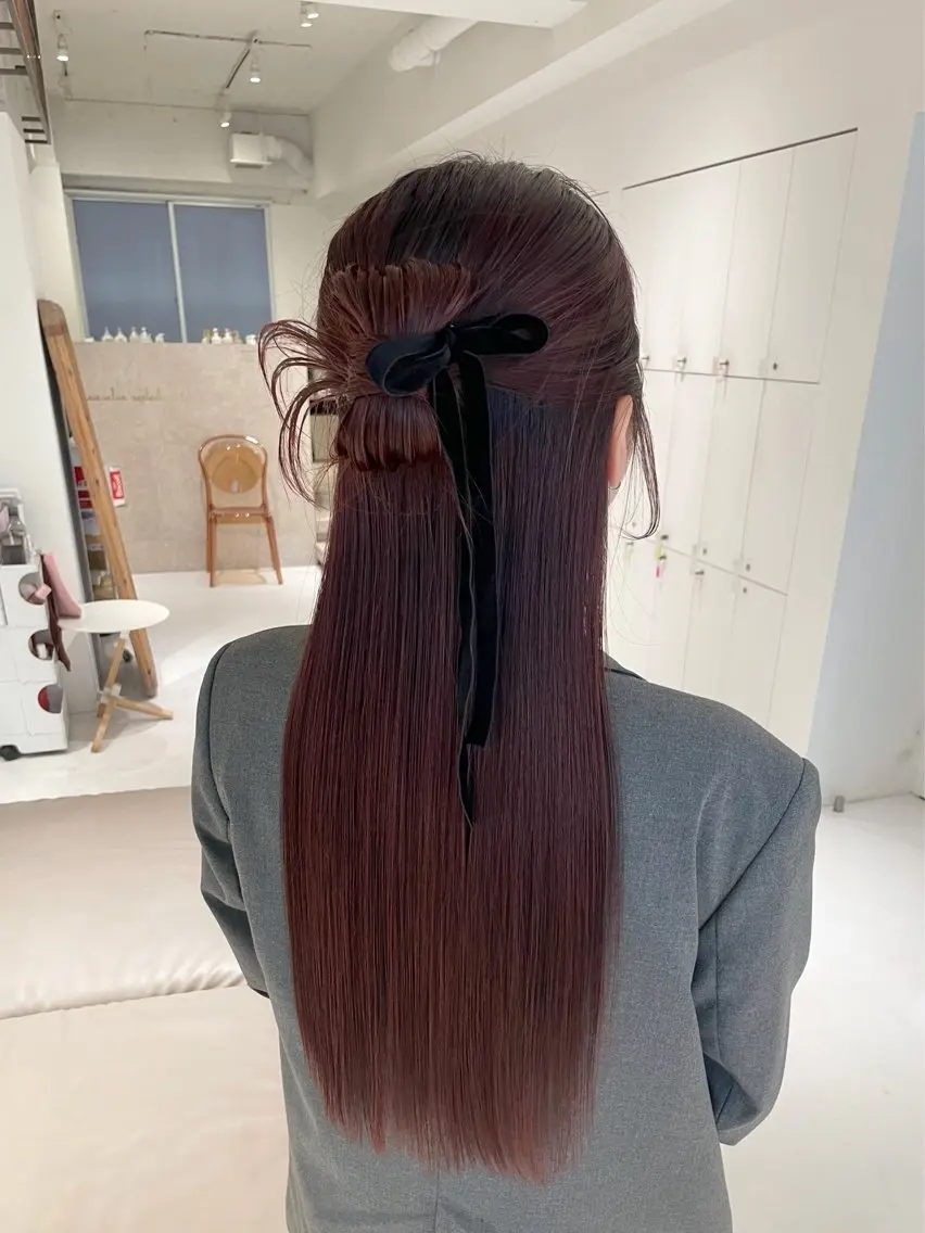 ヘアアレンジ ヘアセット haruko🎀⌇ レイヤーカットのヘアスタイル