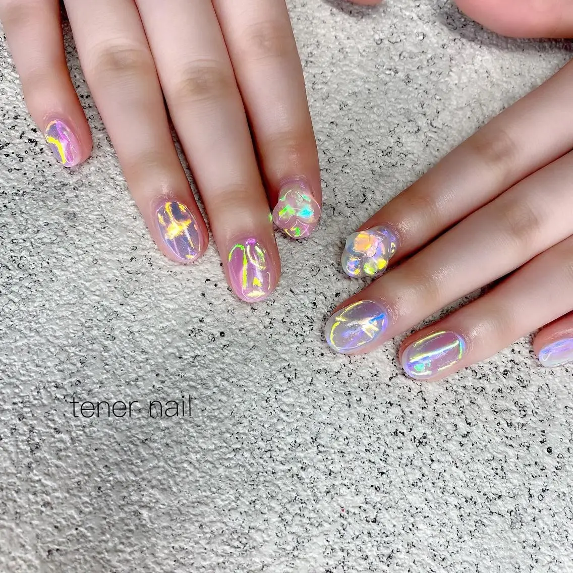 ネイル 氷ネイル・うるうるネイル テネルネイル tener nailのネイルデザイン