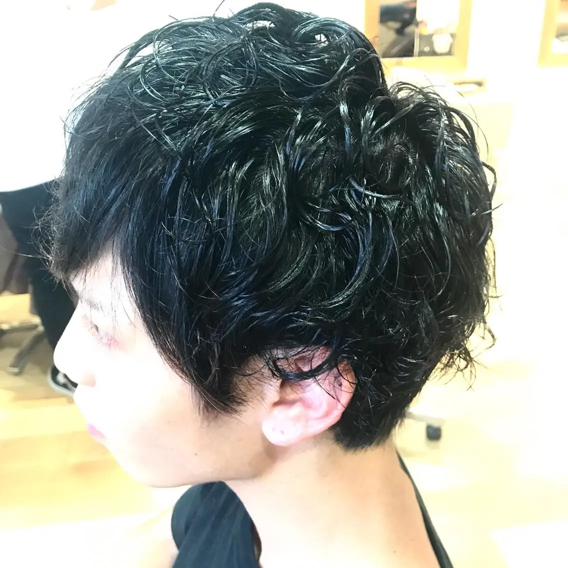 パーマ メンズ 豊中駅3分eha レッスンモデルのヘアスタイル