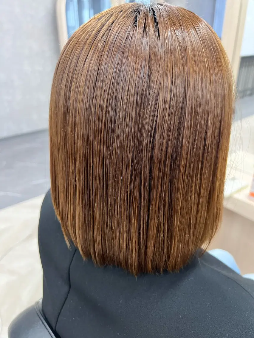 カット+髪質改善INカラー+𝐀𝐮𝐣𝐮𝐚トリートメント+プチスパの写真