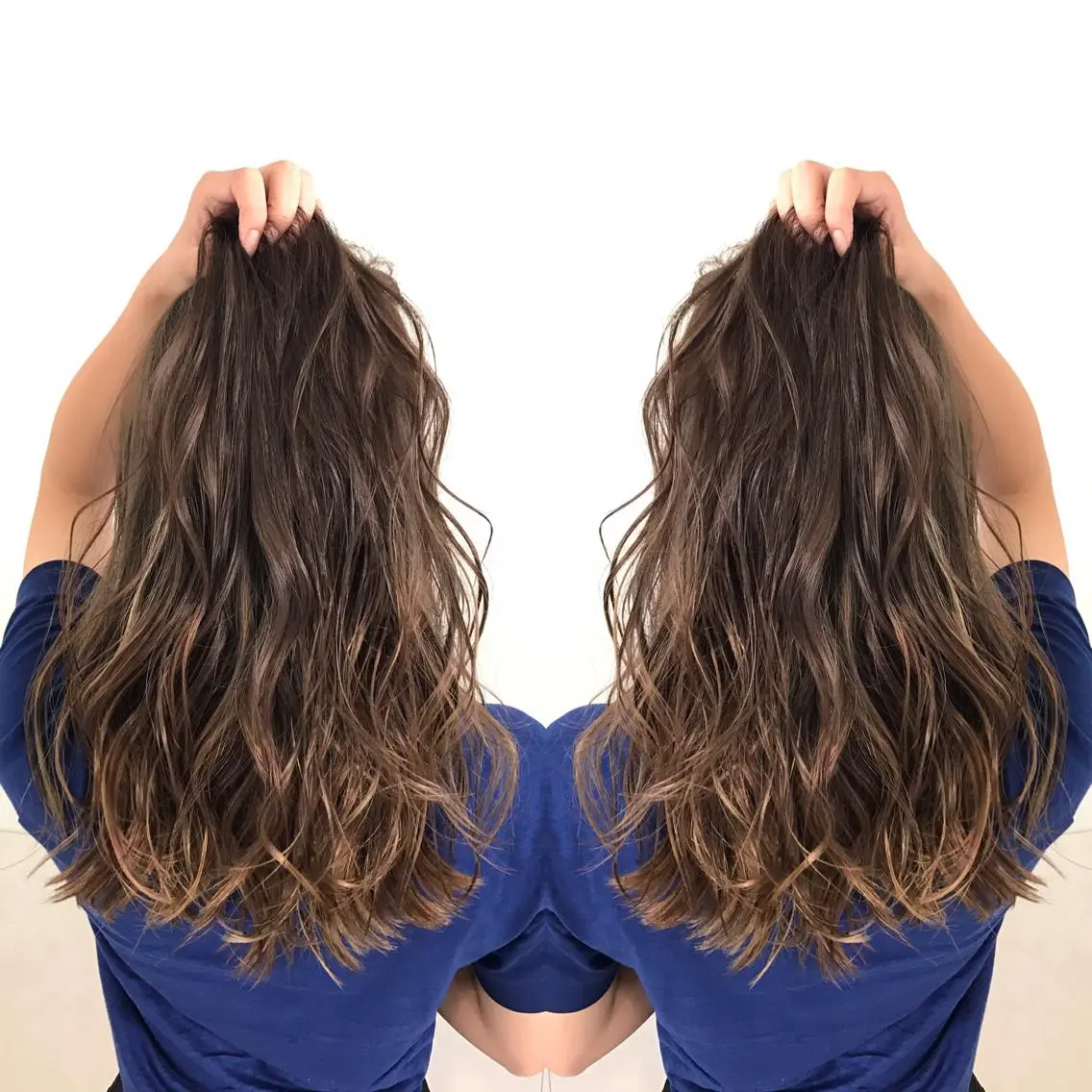 ロング カラー ベージュカラー グラデーションカラー ハイライトカラー ハイライト Oopsレイヤー 加藤澄都のヘアスタイル
