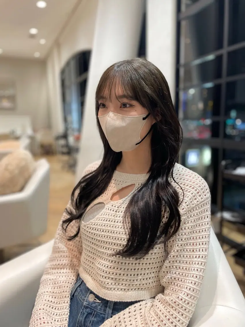 【当日予約不可】カット+ブラックカラー+最高級人毛100%エクステブラック80本までつけ放題の写真