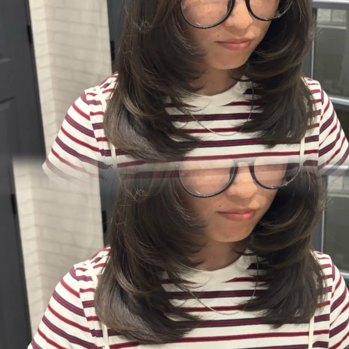 セミロング カラー ヘアアレンジ カット ヘアカラー トリートメント kei💛ベージュ/ くびれヘア/レイヤーのヘアスタイル
