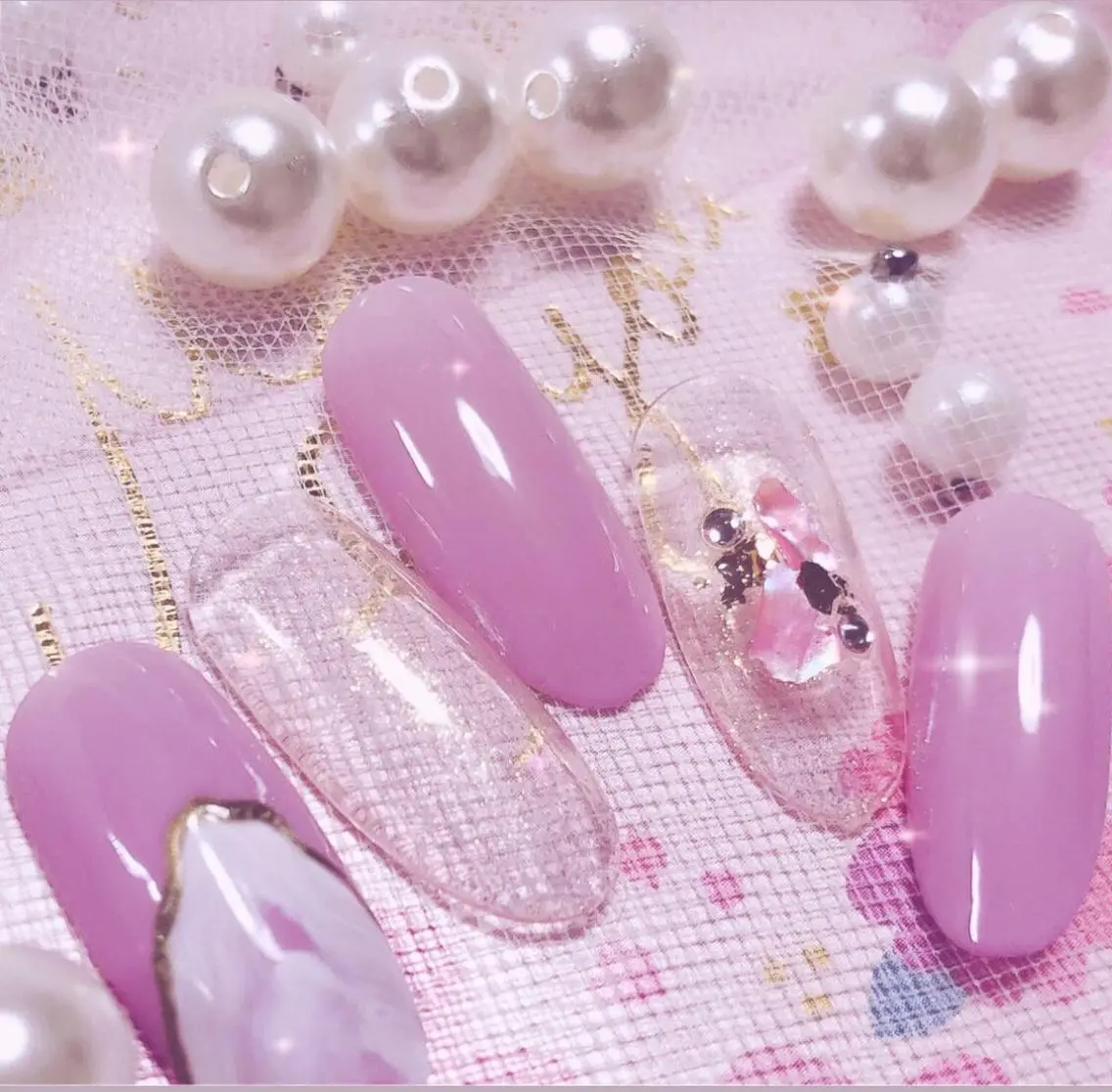 ネイル ハンドネイル OCEAN nail パラジェル　取扱い店のネイルデザイン